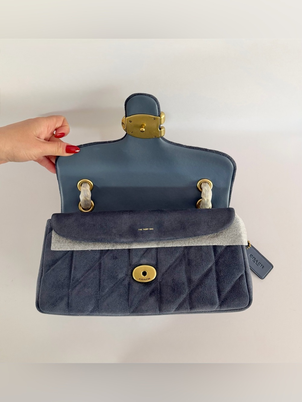 Coach - Quilted Tabby Shoulder Bag 26 in Light Denim - Picture 8 of 14